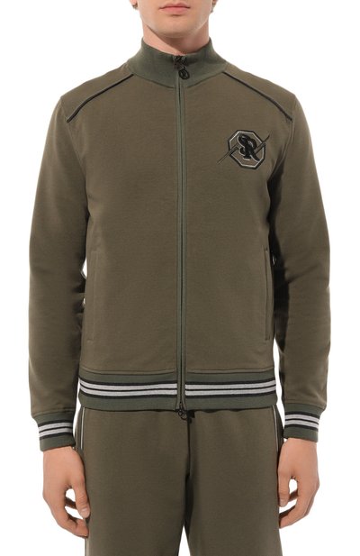 Хлопковая толстовка STEFANO RICCI хаки цвета по цене 108000 руб., арт. K101028R31/T23350, фото 3 Хлопковая толстовка STEFANO RICCI, арт. K101028R31/T23350, фото 3