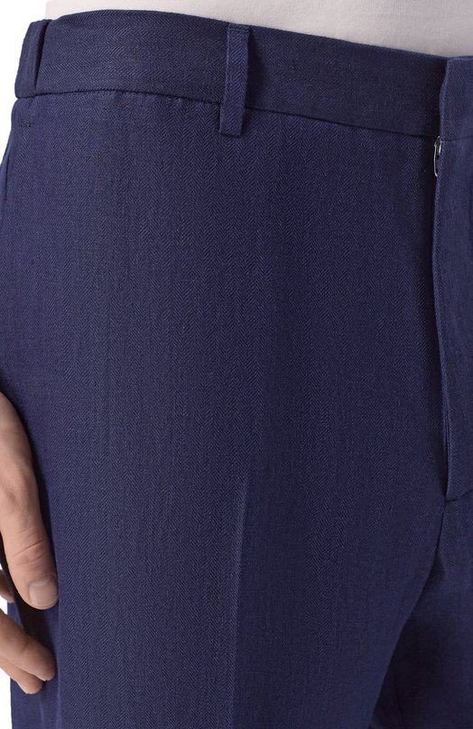 Льняные брюки Andrea Campagna LUCAN0 ELAX/AN1801 Синий  LUCAN0 ELAX/AN1801 Фото 5