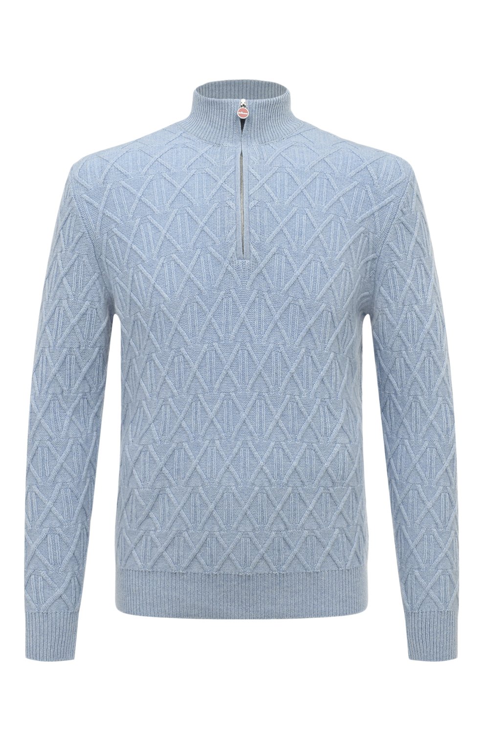 Кашемировый джемпер KITON светло-голубого цвета по цене 368500 руб., арт. UMK0517K68, фото 1 Кашемировый джемпер KITON, арт. UMK0517K68, фото 1