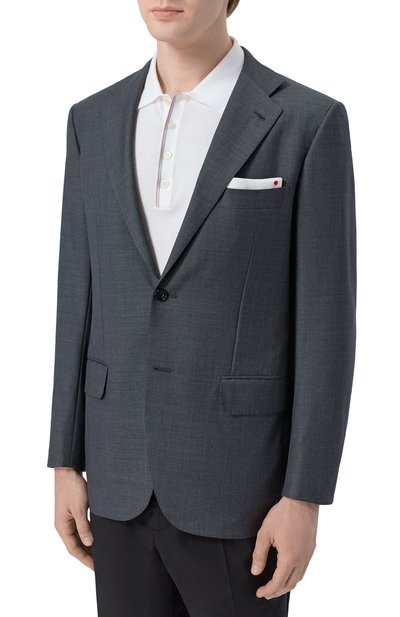 Шерстяной пиджак KITON, арт. UA81K0127023_1, фото 4