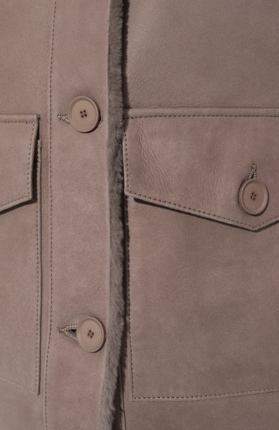 Дубленка из овчины MANZONI24 бежевого цвета по цене 198500 руб., арт. 24M1298-S24/, фото 5 Дубленка из овчины MANZONI24, арт. 24M1298-S24/, фото 5