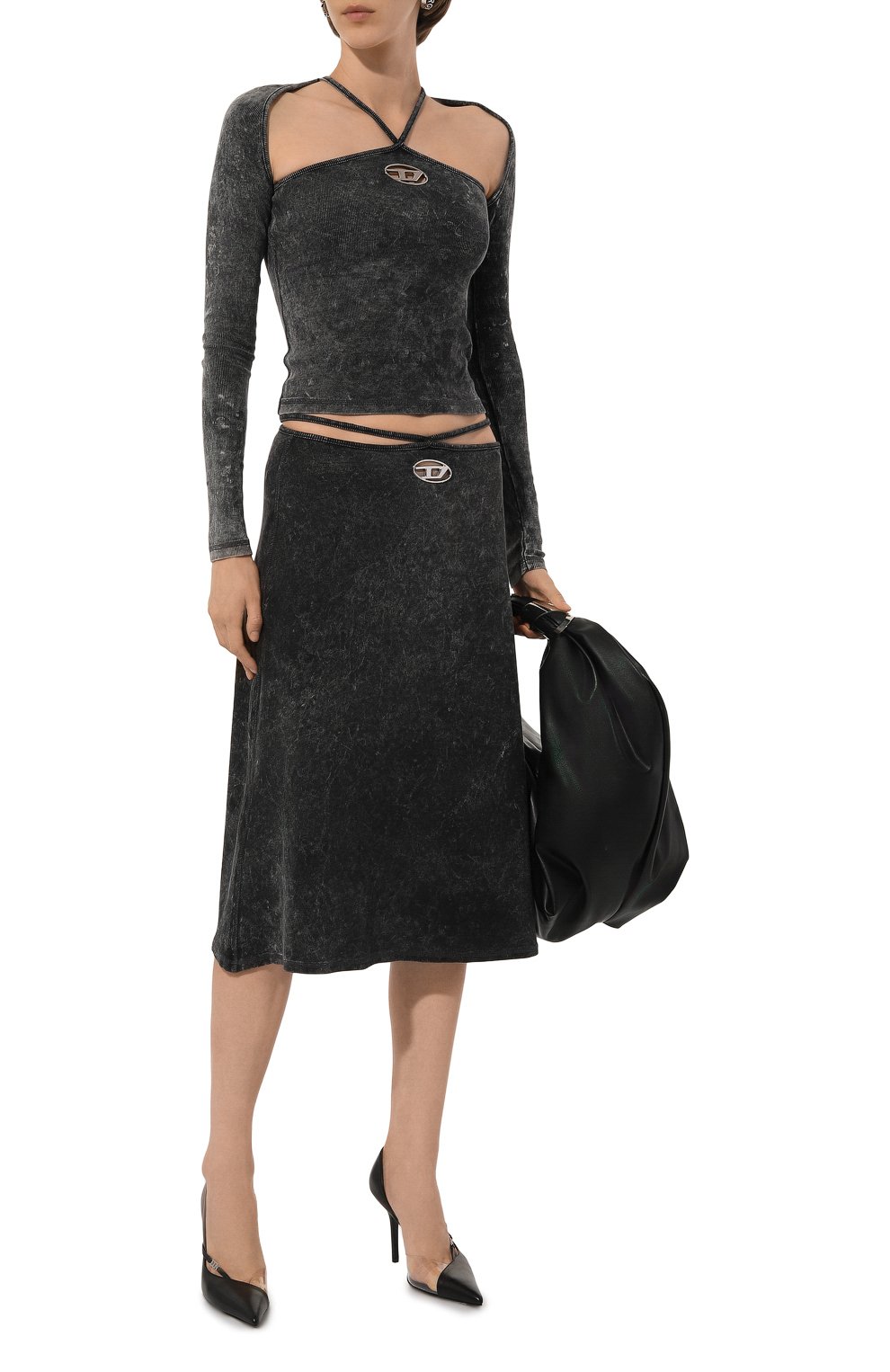 Хлопковая юбка DIESEL, арт. A14422/0KHAS, фото 2