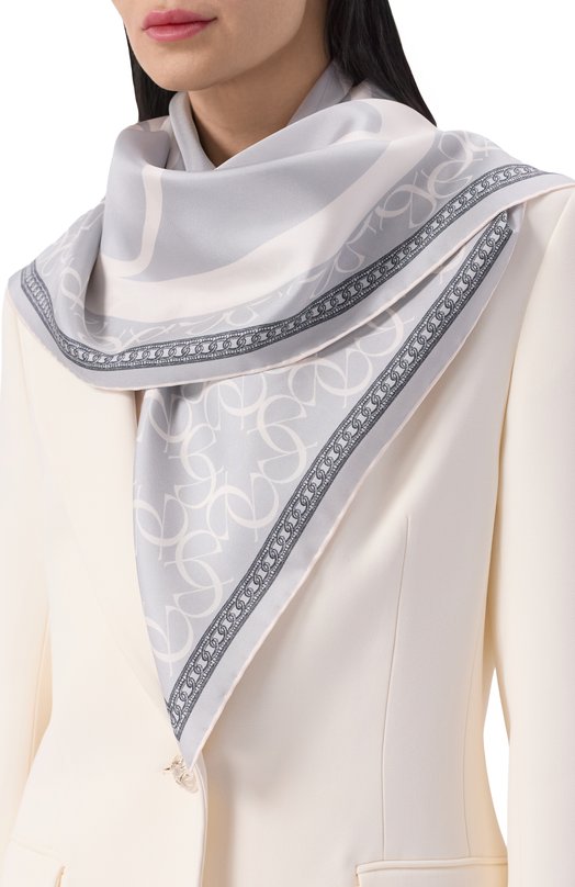 Шелковый платок Elie Saab 710009246 Серый  710009246 Фото 2