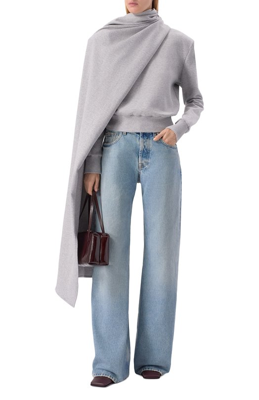 Хлопковый свитшот Magda Butrym 223925 Серый  223925 Фото 2