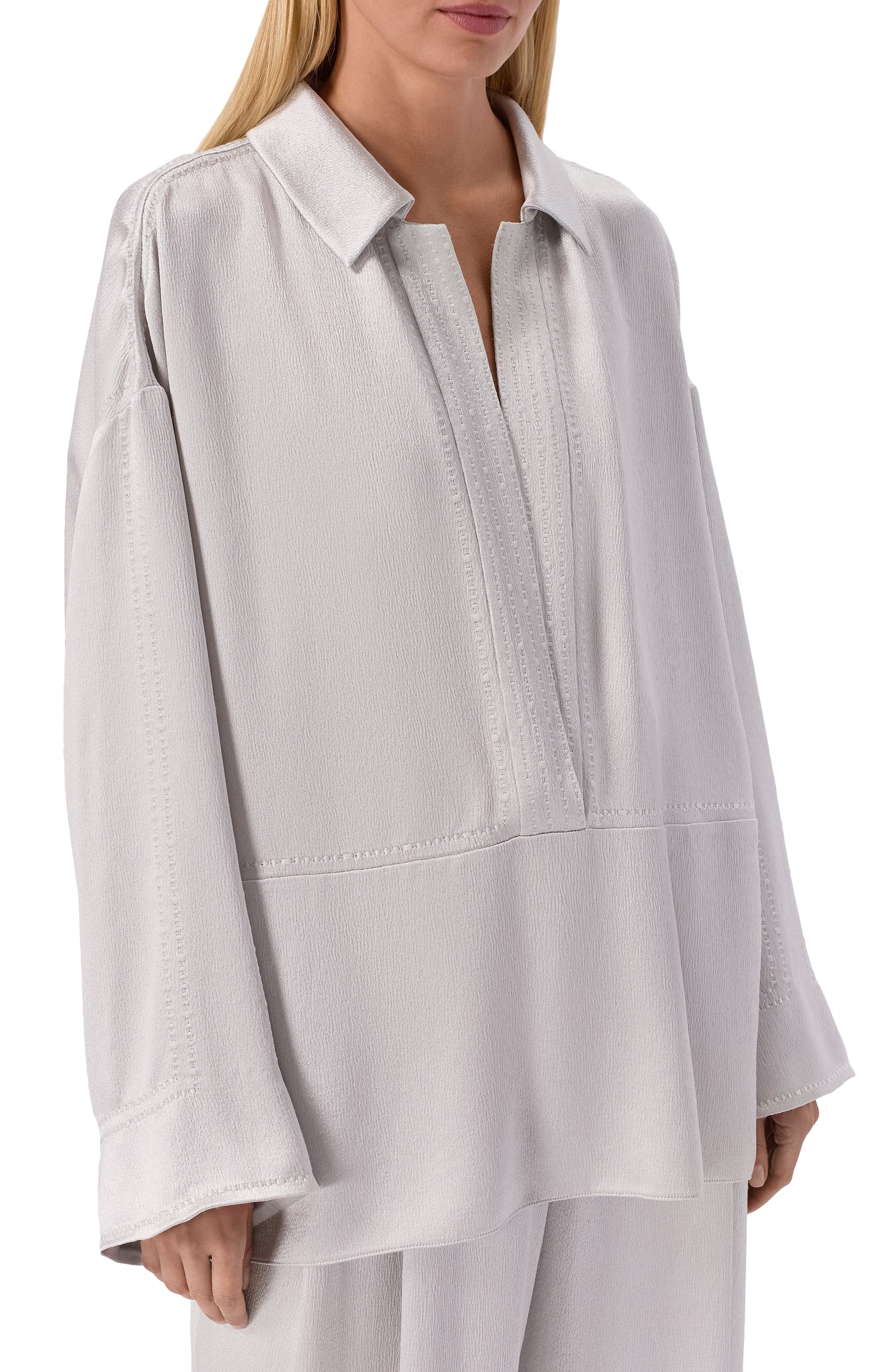 Блузка из вискозы и шелка GIORGIO ARMANI, арт. GW003881/TE22830, фото 3