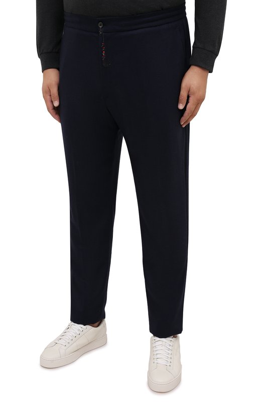 Брюки из шерсти и кашемира Marco Pescarolo Синий, фото 3