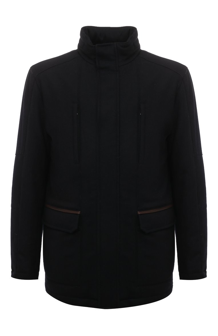 Мужская куртка CORNELIANI темно-синего цвета, арт. 9225B9-3820157 | Фото 1 (Материал подклада: Синтетический материал; Материал внешний: Шерсть, Синтетический материал; Рукава: Длинные; Длина (верхняя одежда): Короткие; Стили: Кэжуэл; Кросс-КТ: Куртка, Утепленные; Мужское Кросс-КТ: утепленные куртки; Автоматизация состава: Проставлено; Автоматизация ТО: Проставлено)