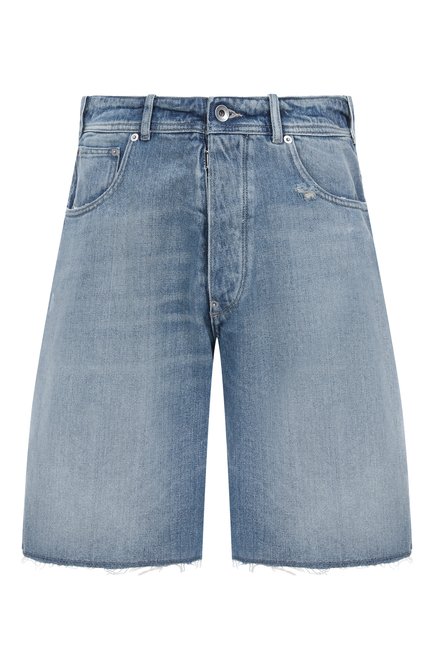Мужские джинсовые шорты MAISON MARGIELA голубого цвета, арт. S50MU0086/S30383 | Фото 1 (Материал сплава: Проставлено; Материал внешний: Хлопок; Длина Шорты М: До колена; Драгоценные камни: Проставлено)