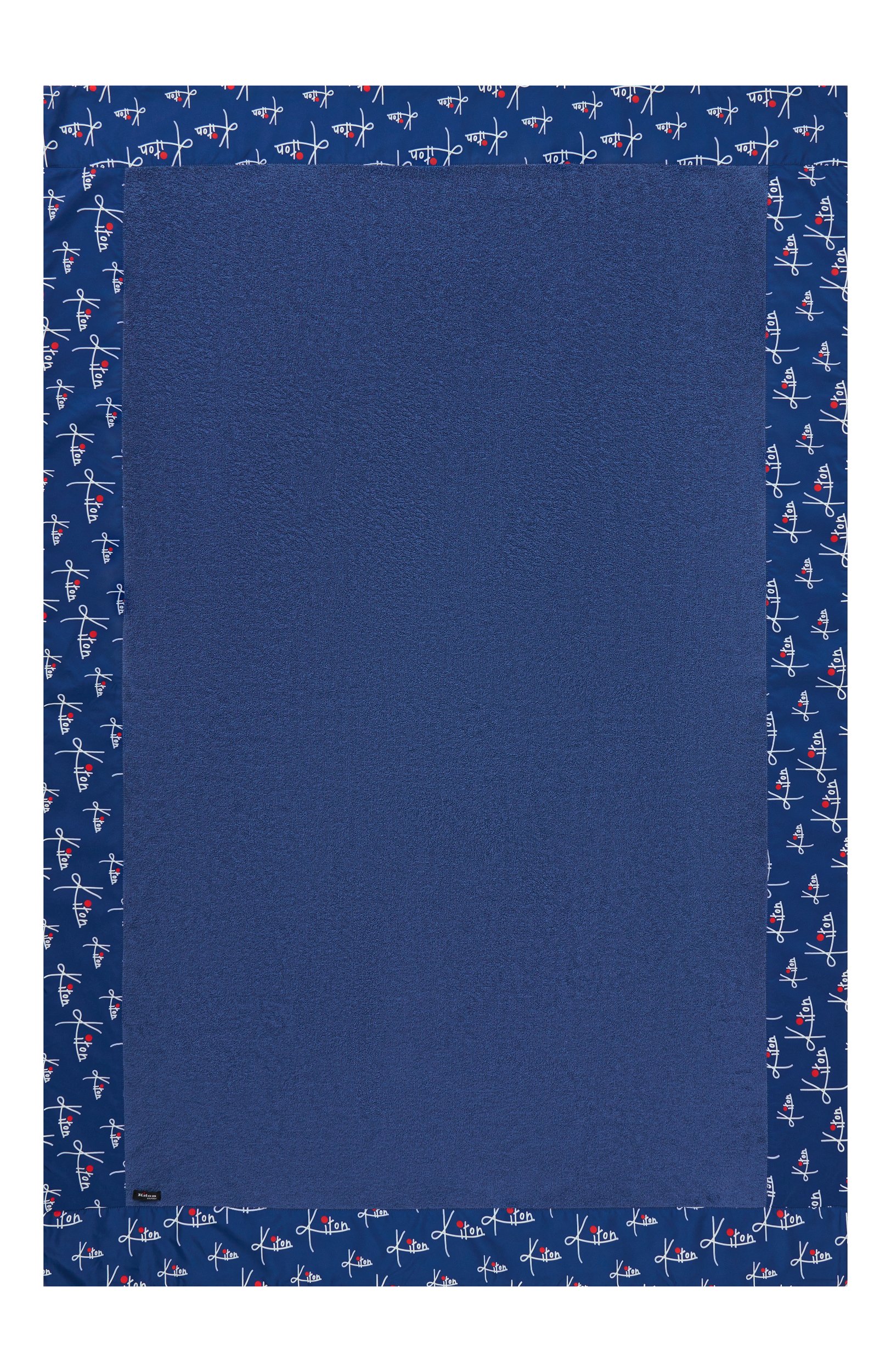 Хлопковое полотенце KITON синего цвета по цене 53050 руб., арт. UTLM02S26123, фото 1 Хлопковое полотенце KITON, арт. UTLM02S26123, фото 1