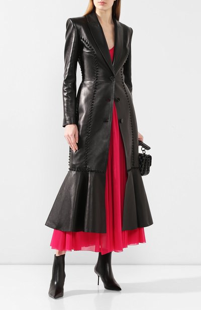 Кожаное пальто ALEXANDER MCQUEEN, арт. 610866/Q5ACY, фото 2