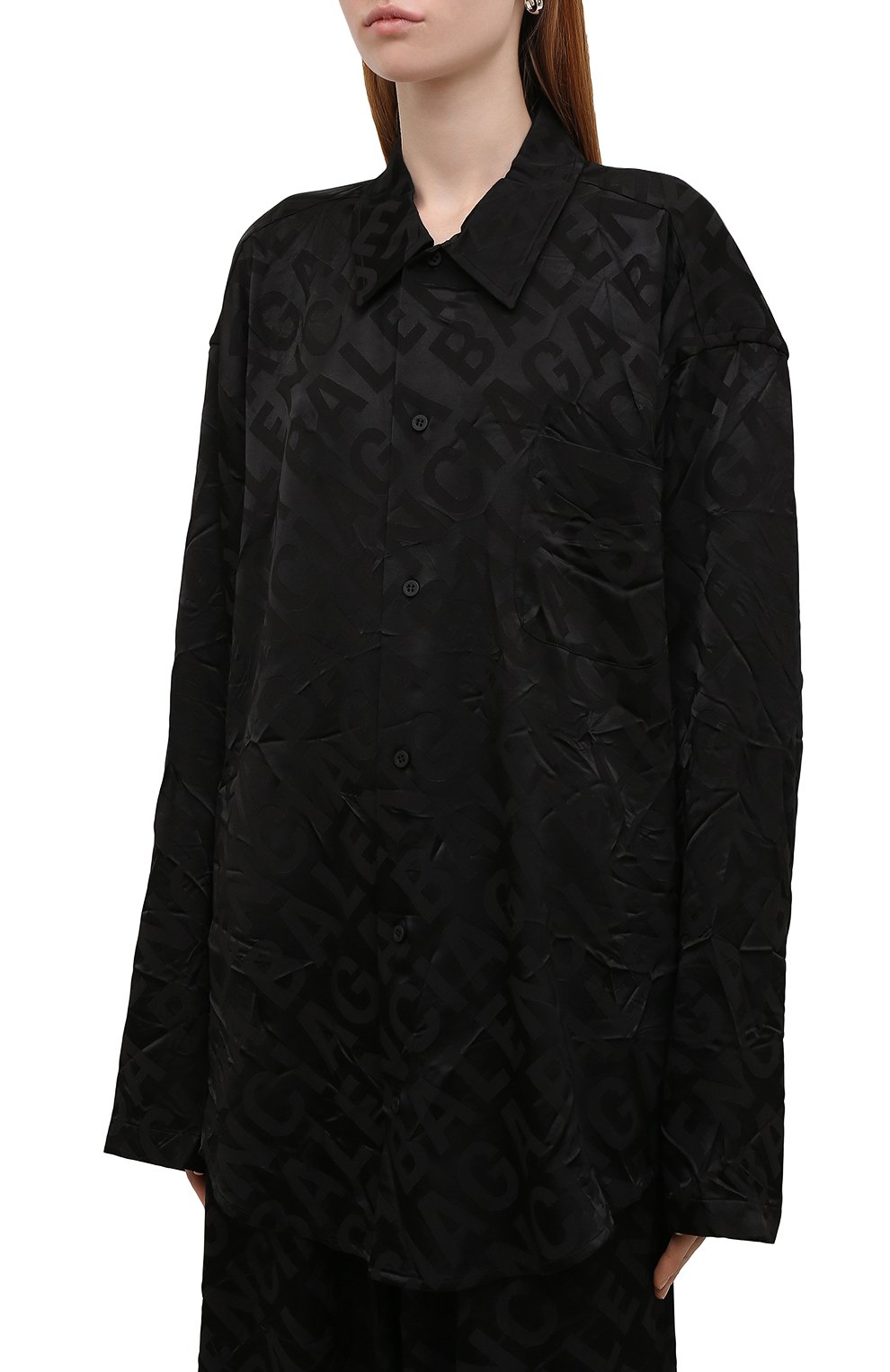 Рубашка BALENCIAGA черного цвета по цене 95150 руб., арт. 681631/TL058, фото 3 Рубашка BALENCIAGA, арт. 681631/TL058, фото 3