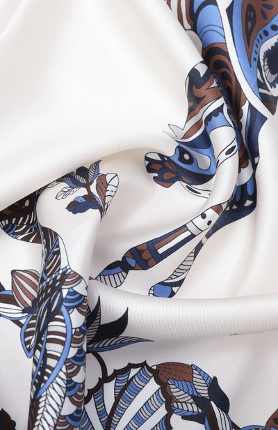 Шелковый платок LONGCHAMP молочного цвета по цене 42550 руб., арт. 50647GS0/GS0, фото 3 Шелковый платок LONGCHAMP, арт. 50647GS0/GS0, фото 3