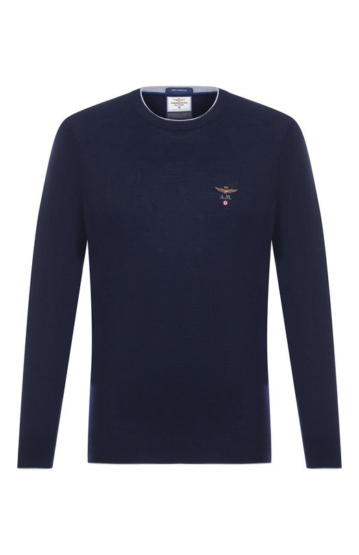 Шерстяной джемпер Aeronautica Militare MA1567UL00415 Синий MA1567UL00415