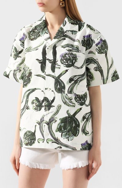 Рубашка из смеси хлопка и льна JACQUEMUS разноцветного цвета по цене 25500 руб., арт. 205SH21/2653S, фото 3 Рубашка из смеси хлопка и льна JACQUEMUS, арт. 205SH21/2653S, фото 3