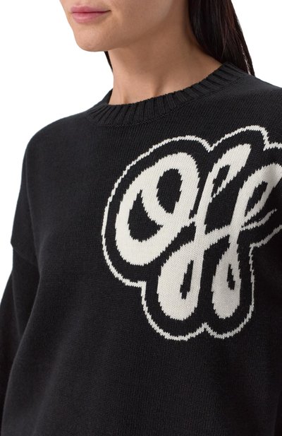 Свитер из хлопка и кашемира OFF-WHITE, арт. 0WHE109S25KNI0011001, фото 5