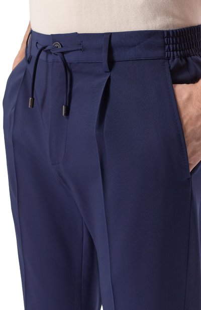 Шерстяные брюки STEFANO RICCI темно-синего цвета по цене 130000 руб., арт. M1T5100153/W0010P, фото 5 Шерстяные брюки STEFANO RICCI, арт. M1T5100153/W0010P, фото 5