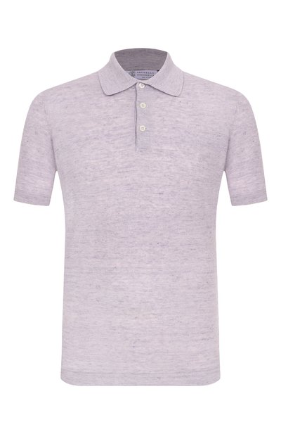 Мужская поло изо льна и хлопка BRUNELLO CUCINELLI, арт. M2L00315
