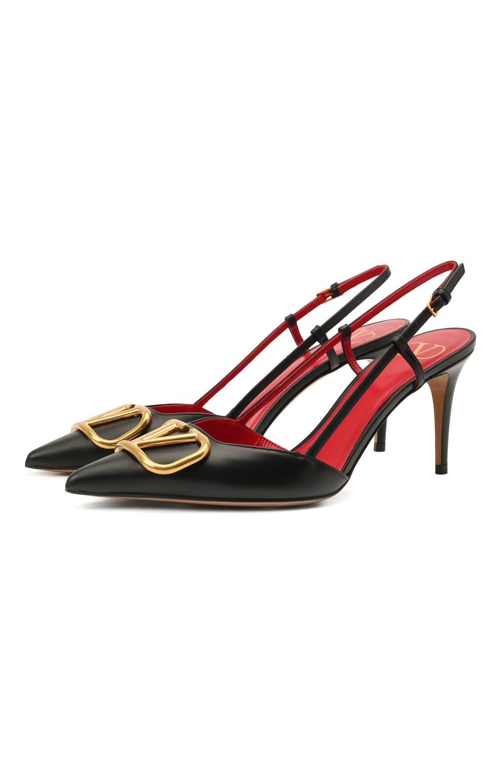 Кожаные туфли vlogo signature VALENTINO черного цвета по цене 69600 руб., арт. VW2S0R01/DSH, фото 1 Кожаные туфли vlogo signature VALENTINO, арт. VW2S0R01/DSH, фото 1