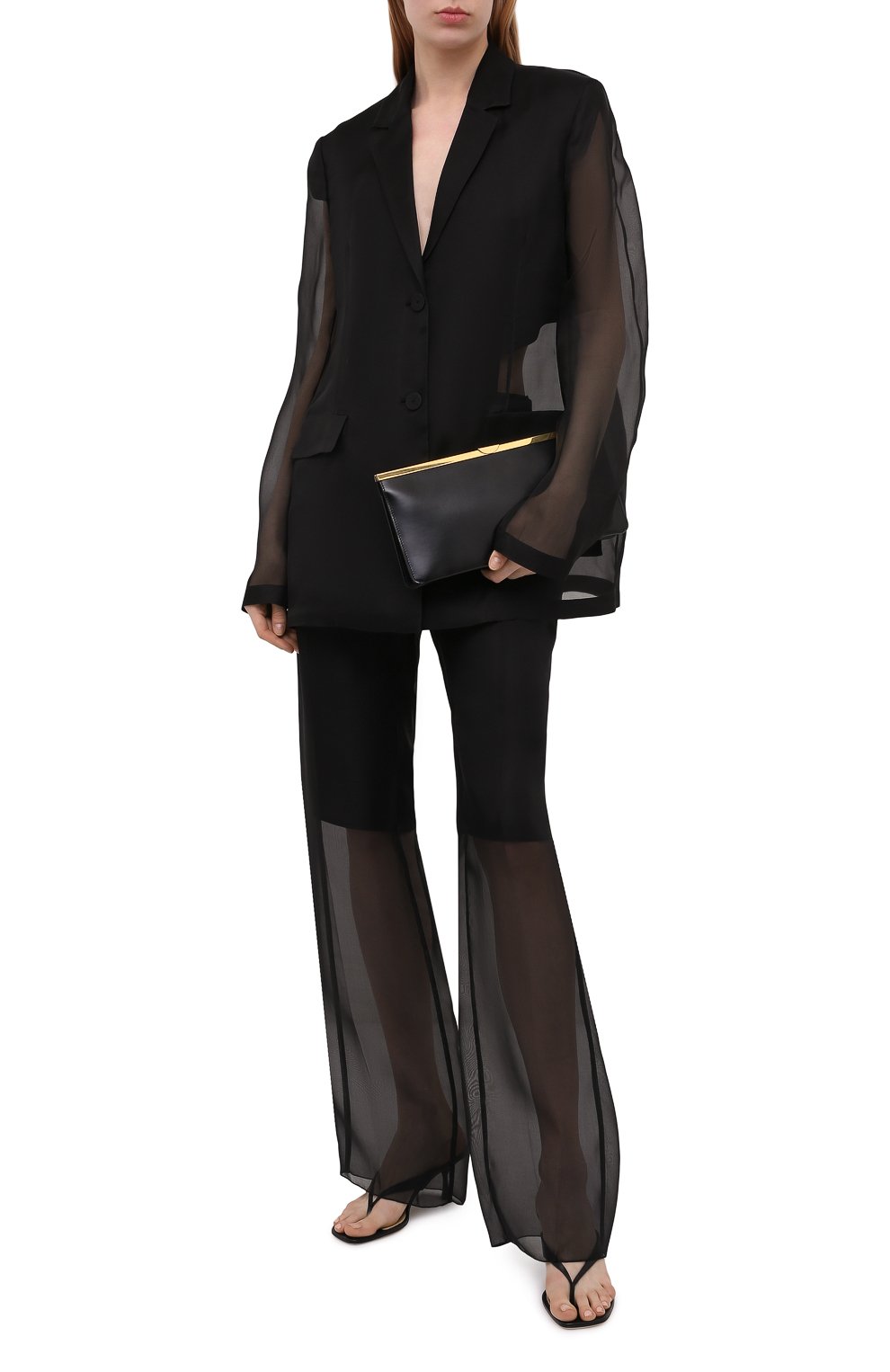 Шелковый жакет JIL SANDER черного цвета по цене 270500 руб., арт. JSWS135026-WS282500, фото 2 Шелковый жакет JIL SANDER, арт. JSWS135026-WS282500, фото 2