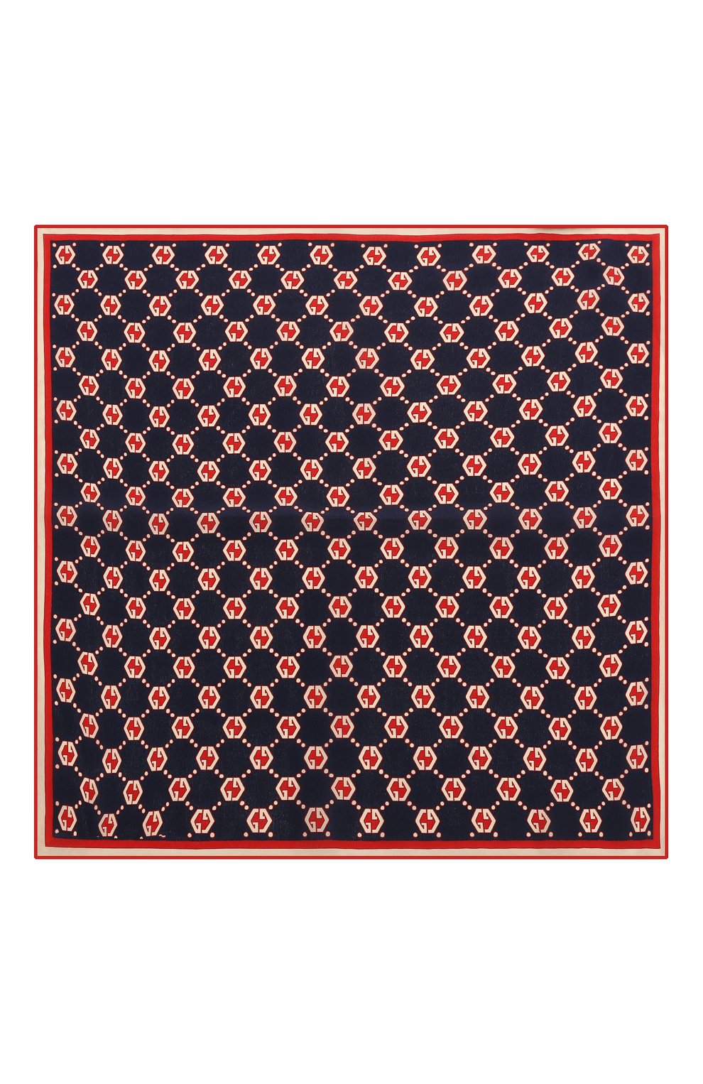 Шелковый платок GUCCI синего цвета по цене 20160 руб., арт. 660076 4G005, фото 3 Шелковый платок GUCCI, арт. 660076 4G005, фото 3