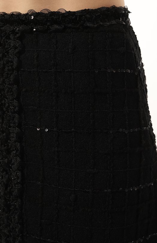 Твидовая юбка Giambattista Valli 24FWPVCA2147-06UBE Чёрный  24FWPVCA2147-06UBE Фото 5