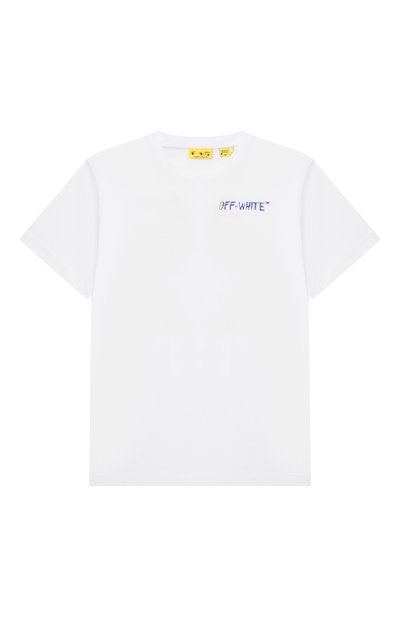 Хлопковая футболка OFF-WHITE, арт. 0BAA002S26JER005