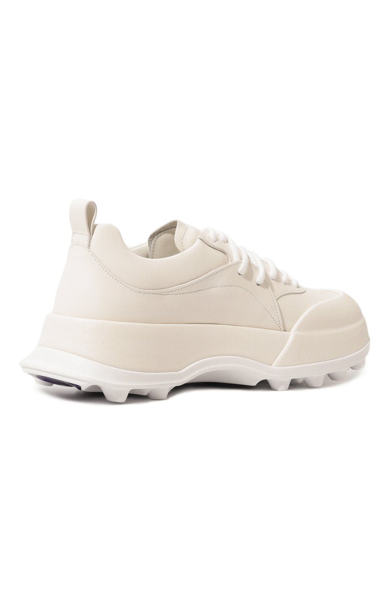 Мужские кожаные кроссовки orb JIL SANDER белого цвета, арт. J32WS0040/P6244 | Фото 5 (Материал внутренний: Натуральная кожа; Подошва: Массивная; Материал утеплителя: Без утеплителя; Стили: Классический; Материал внешний: Натуральная кожа; Кросс-КТ: Низкие; Автоматизация ТО: Проставлено; Автоматизация состава: Проставлено)