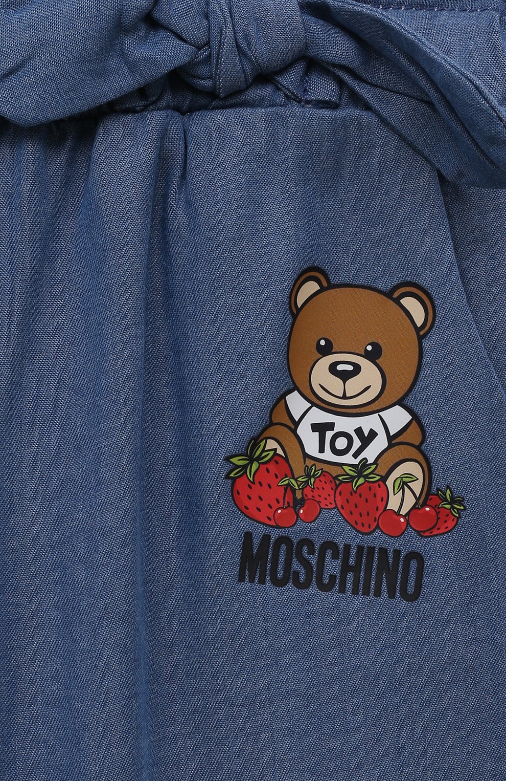 Брюки MOSCHINO синего цвета по цене 11350 руб., арт. MDP02Q/L0E07, фото 3 Брюки MOSCHINO, арт. MDP02Q/L0E07, фото 3