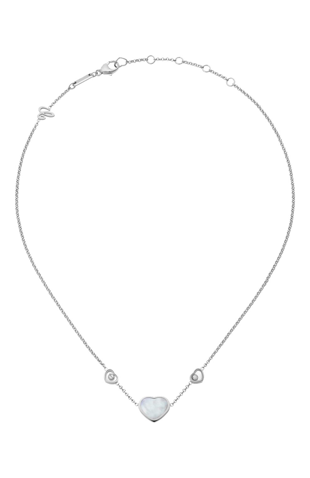 Колье happy hearts CHOPARD бесцветного цвета по цене 617500 руб., арт. 81A082-1301, фото 2 Колье happy hearts CHOPARD, арт. 81A082-1301, фото 2