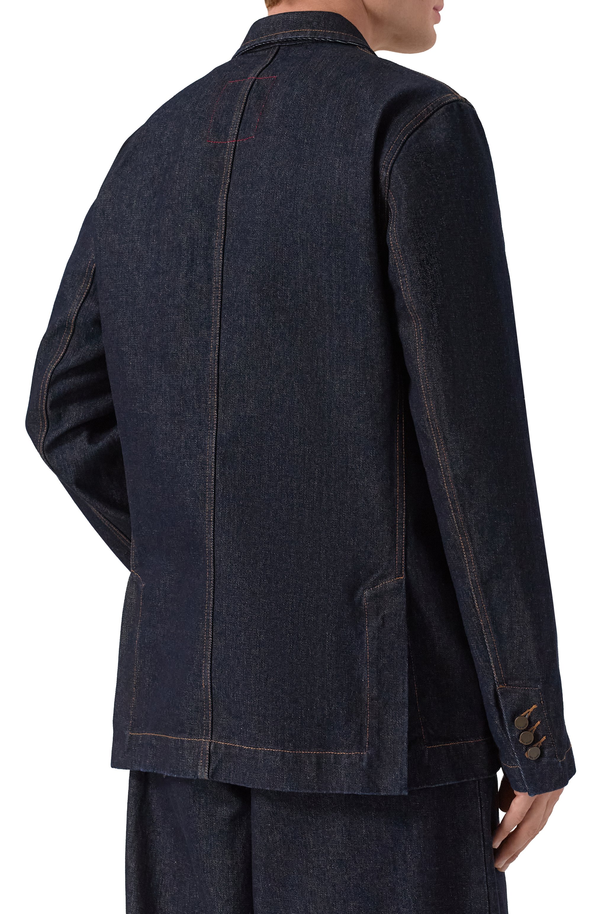 Джинсовая куртка UMA WANG темно-синего цвета по цене 88800 руб., арт. UM6532, фото 4 Джинсовая куртка UMA WANG, арт. UM6532, фото 4