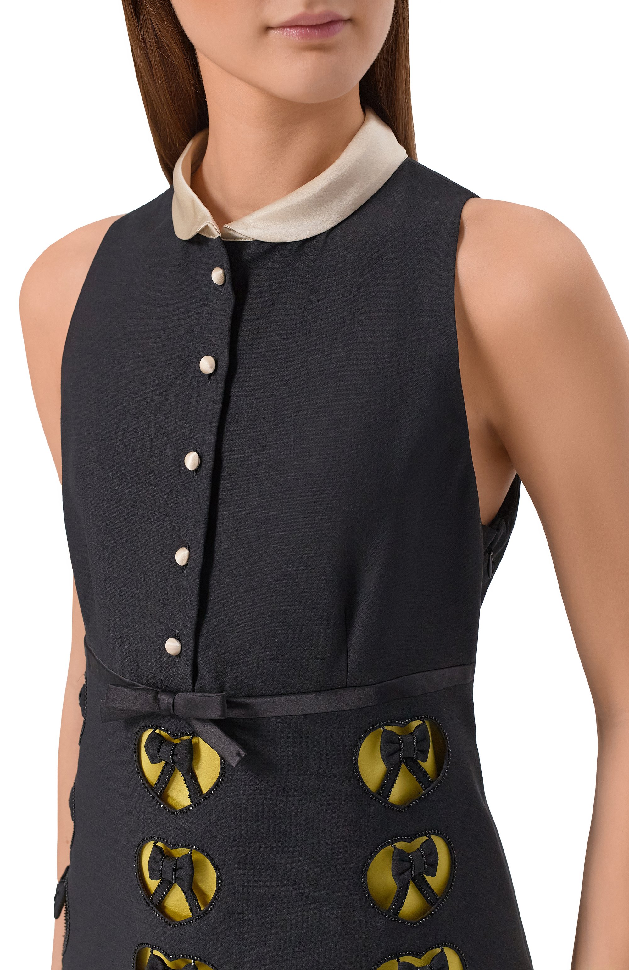 Платье из шерсти и шелка VALENTINO, арт. 8B3VAHU0/1CF, фото 4