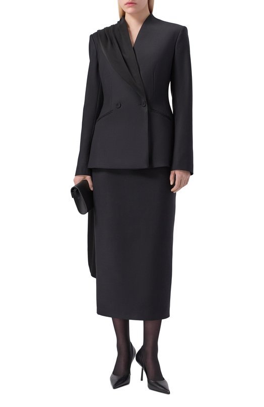 Шерстяной жакет Shervarli JB25-0009 Чёрный  JB25-0009 Фото 2