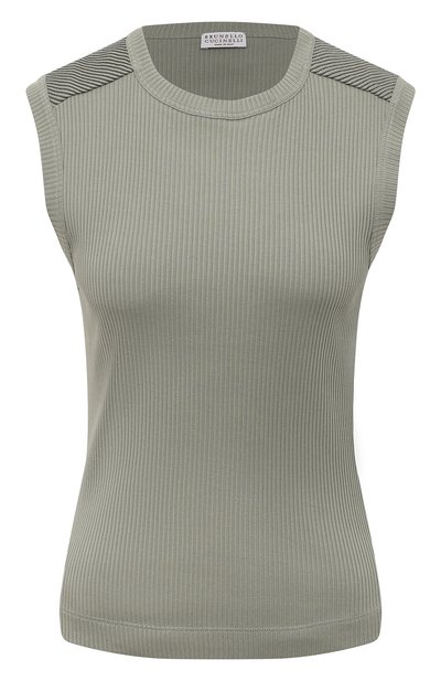 Женский хлопковый топ BRUNELLO CUCINELLI, арт. MH990BE410