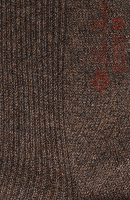 Кашемировые носки Loro Piana FAQ1318 Коричневый  FAQ1318 Фото 2