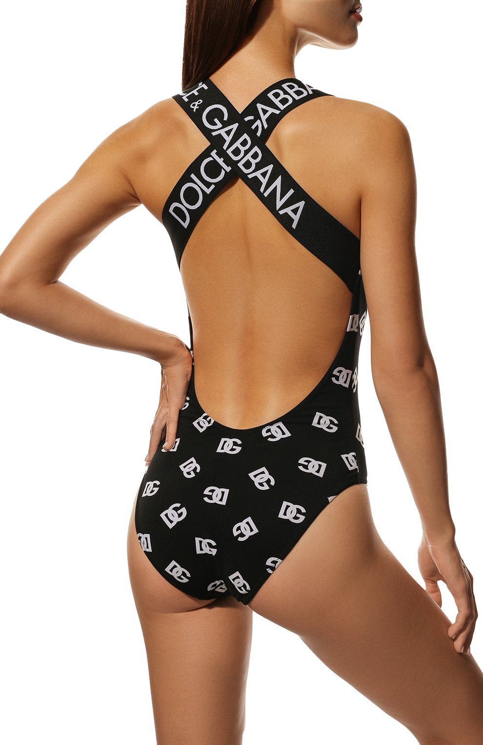 Слитный купальник DOLCE & GABBANA черно-белого цвета по цене 62750 руб., арт. 09B89J/FSG1W, фото 3 Слитный купальник DOLCE & GABBANA, арт. 09B89J/FSG1W, фото 3