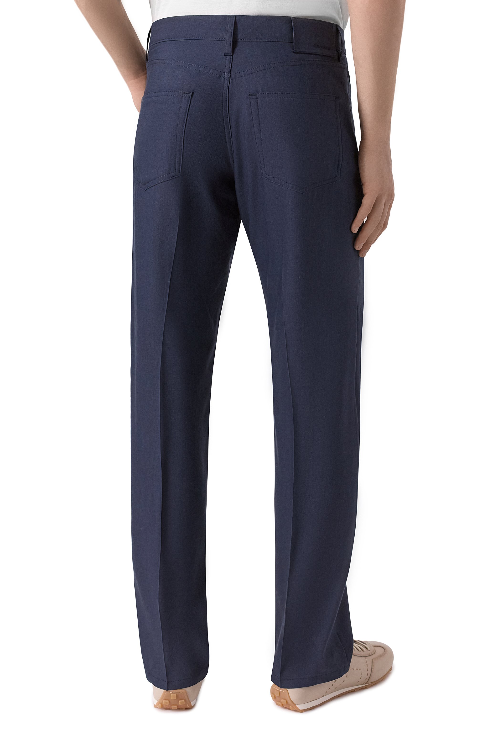 Брюки изо льна и шерсти CANALI, арт. U7052/AE02571, фото 4