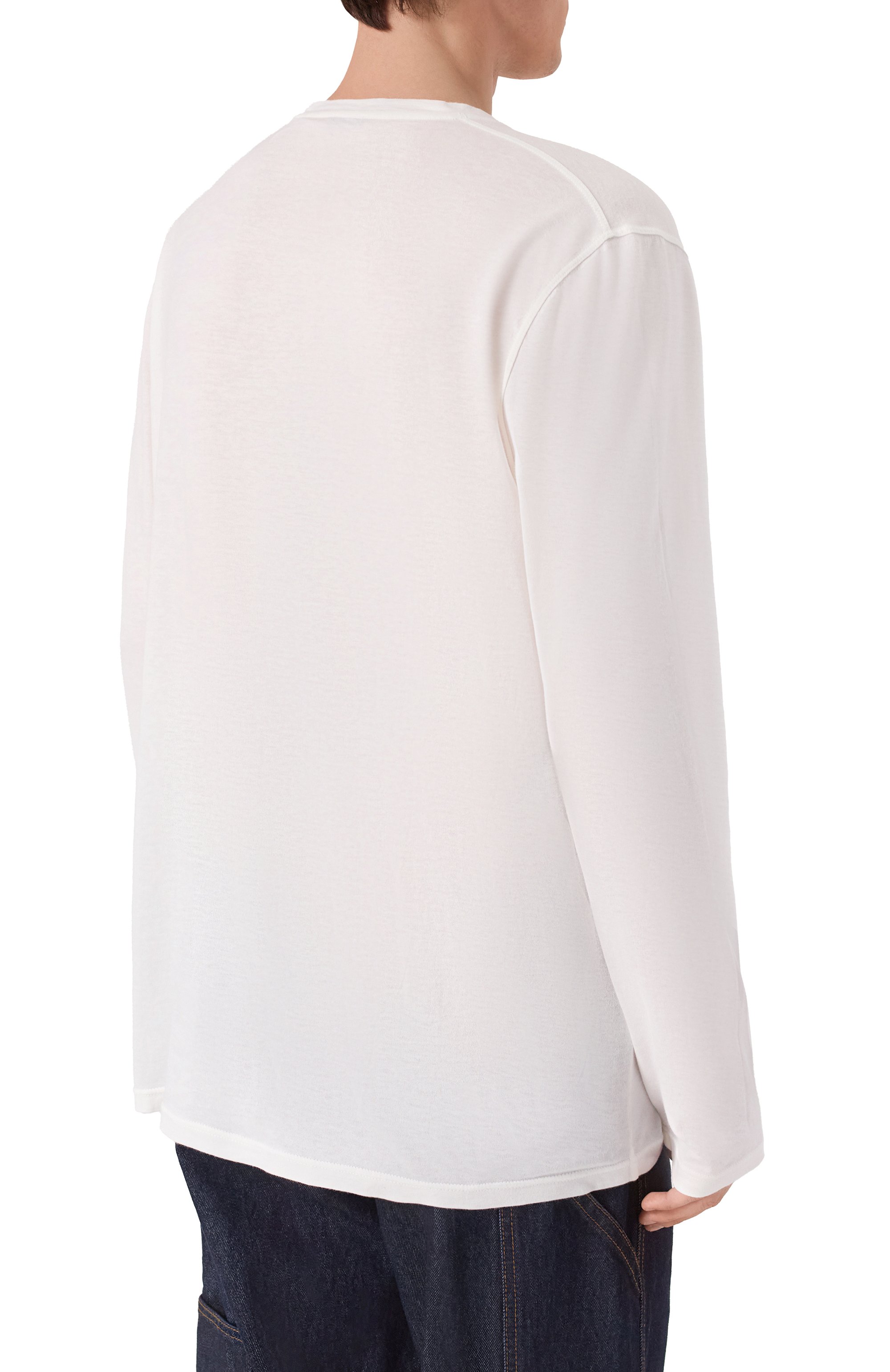 Лонгслив из хлопка и кашемира KITON, арт. UMK073501, фото 4