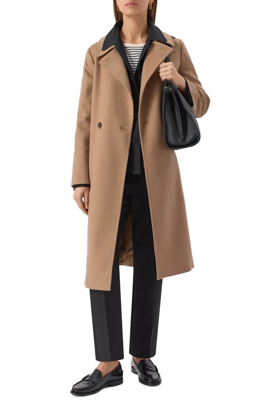 Кашемировое пальто Max Mara Studio C0LLAGE Бежевый  C0LLAGE Фото 2