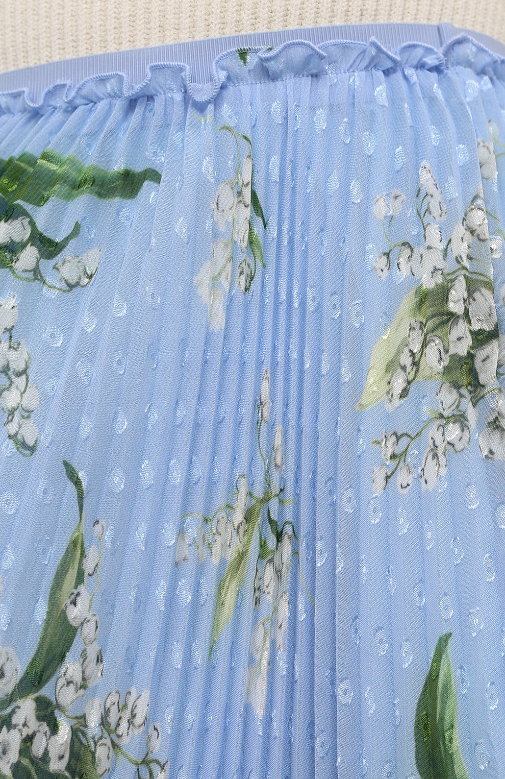 Плиссированная юбка REDVALENTINO голубого цвета по цене 68150 руб., арт. VR3RAC20/5LV, фото 5 Плиссированная юбка REDVALENTINO, арт. VR3RAC20/5LV, фото 5