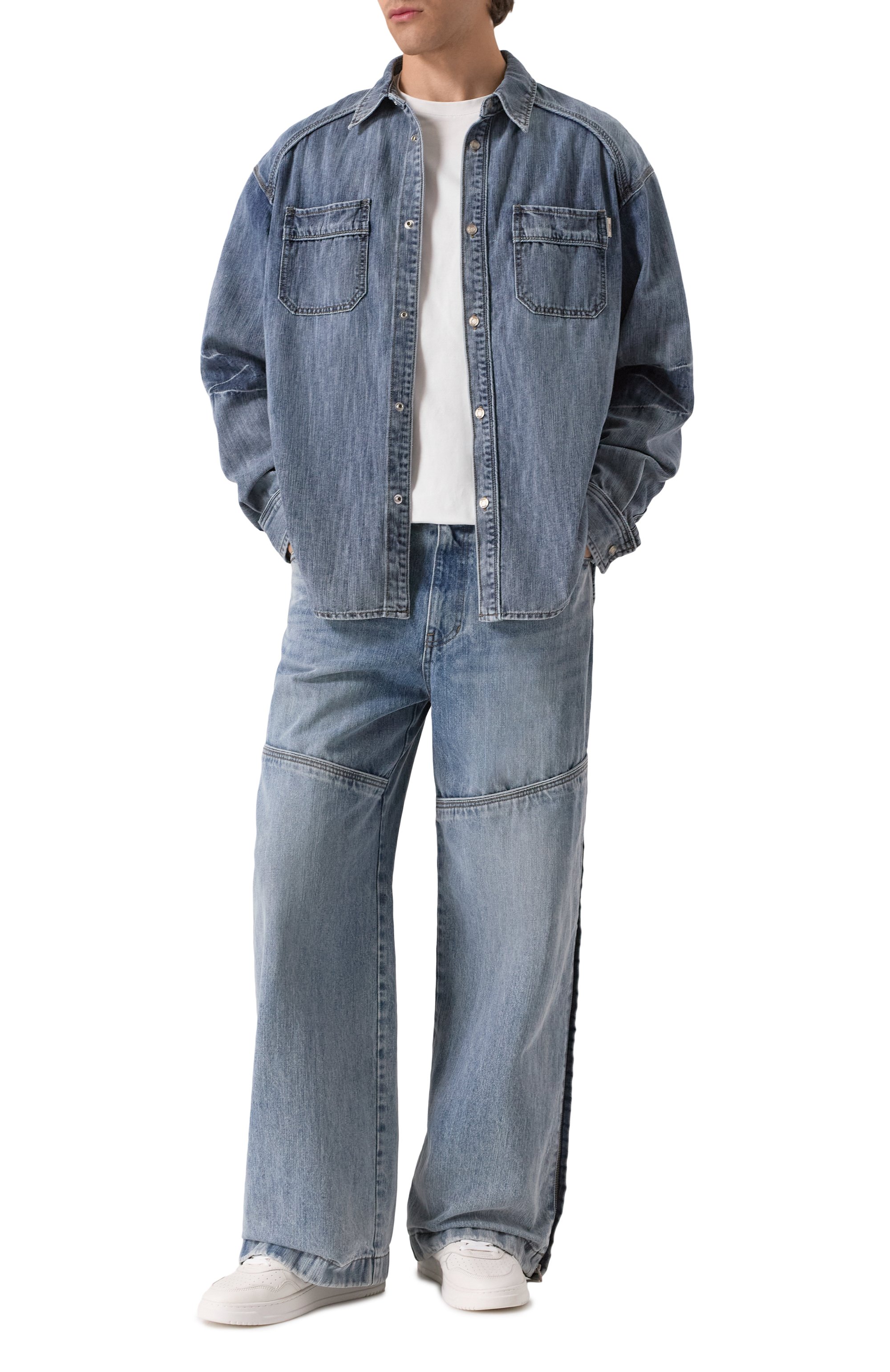 Джинсовая рубашка JUUN.J синего цвета по цене 65200 руб., арт. JC5264P5DP, фото 2 Джинсовая рубашка JUUN.J, арт. JC5264P5DP, фото 2