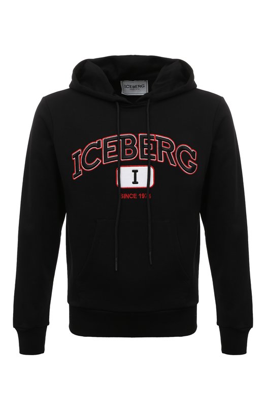 Хлопковое худи Iceberg E021/6300 Чёрный E021/6300