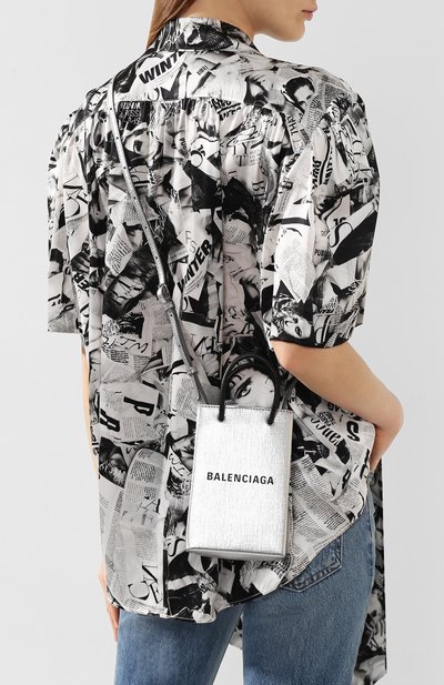 Кожаный чехол shopping для телефона BALENCIAGA, арт. 593826/0AI4N, фото 2