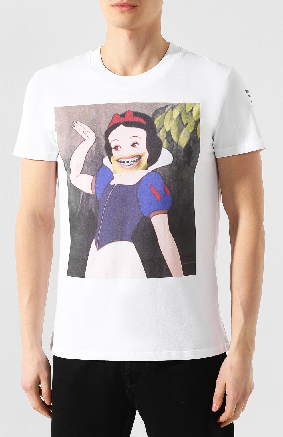 Хлопковая футболка DIEGO VENTURINO белого цвета по цене 12200 руб., арт. SS20-DV TS BMS, фото 3 Хлопковая футболка DIEGO VENTURINO, арт. SS20-DV TS BMS, фото 3