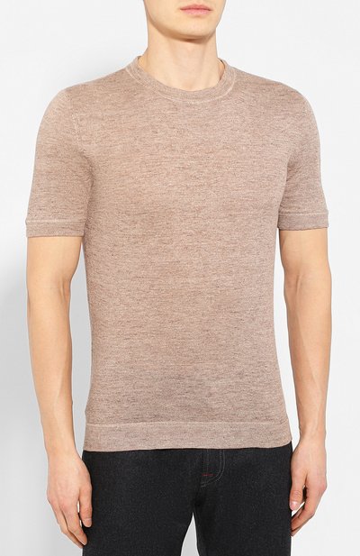 Футболка изо льна и хлопка BRUNELLO CUCINELLI, арт. M2L12620, фото 3