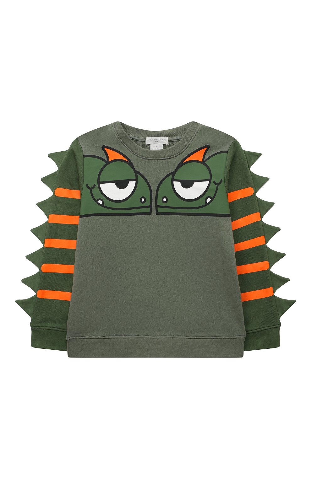 Хлопковый свитшот STELLA MCCARTNEY хаки цвета по цене 11600 руб., арт. TS4P60, фото 1 Хлопковый свитшот STELLA MCCARTNEY, арт. TS4P60, фото 1