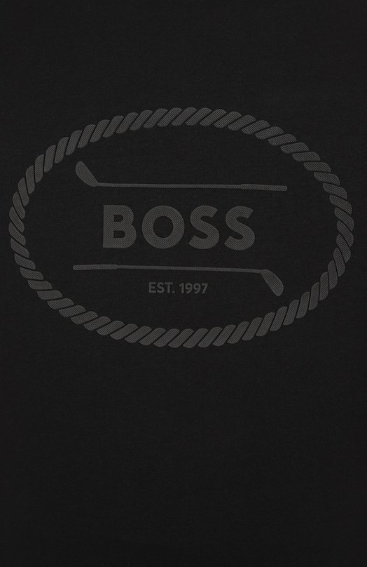 Хлопковая футболка BOSS Green 50537825 Чёрный  50537825 Фото 5
