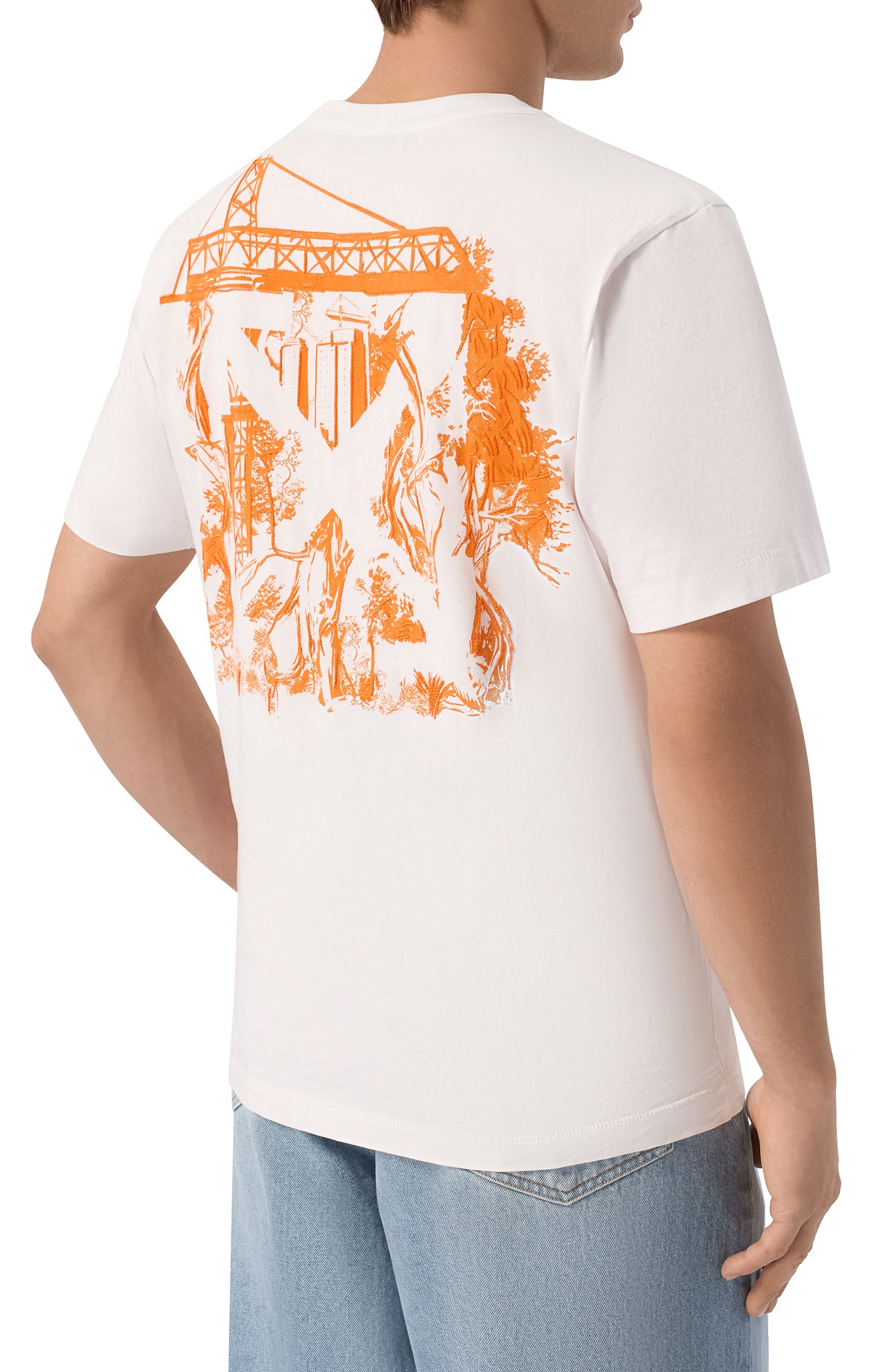 Хлопковая футболка OFF-WHITE, арт. 0MAA16MF26JER00D1, фото 4