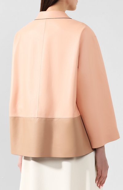 Кожаная куртка MARNI розового цвета по цене 190000 руб., арт. GIMX0034QU/LA465, фото 4 Кожаная куртка MARNI, арт. GIMX0034QU/LA465, фото 4