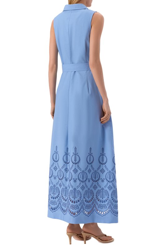 Хлопковое платье P.A.R.O.S.H. D726157/CANNES Голубой  D726157/CANNES Фото 3