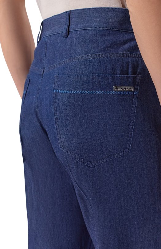 Хлопковые брюки Stefano Ricci M1T6100270/CT002U Синий  M1T6100270/CT002U Фото 5